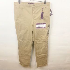 Gloria Vanderbilt l Khaki Amanda Trouser Skinny